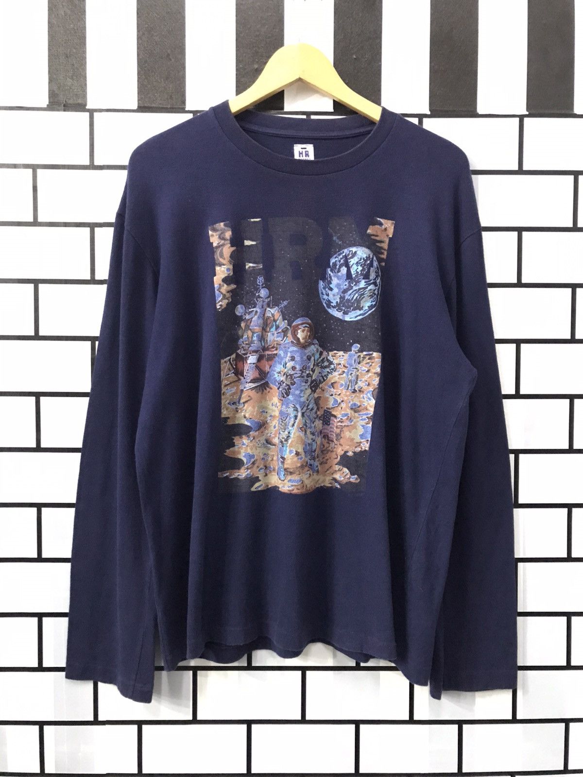 Hollywood Ranch Market H R Market Astronaut Apollo 13 Photo Print Long Sleeve Tee