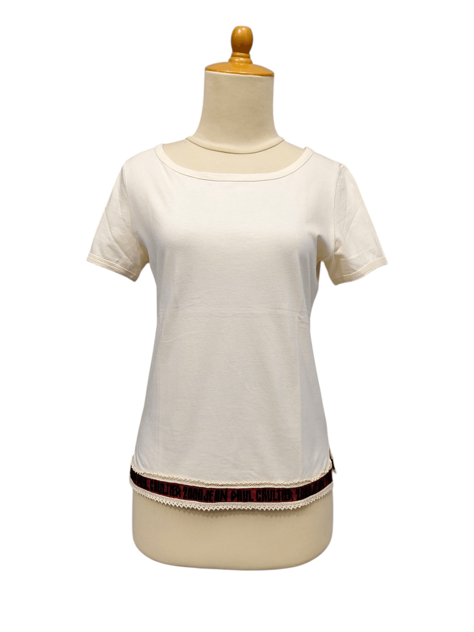 Jean Paul Gaultier 00s Jean Paul Gaultier 2000 Typography Hem Minimal Top