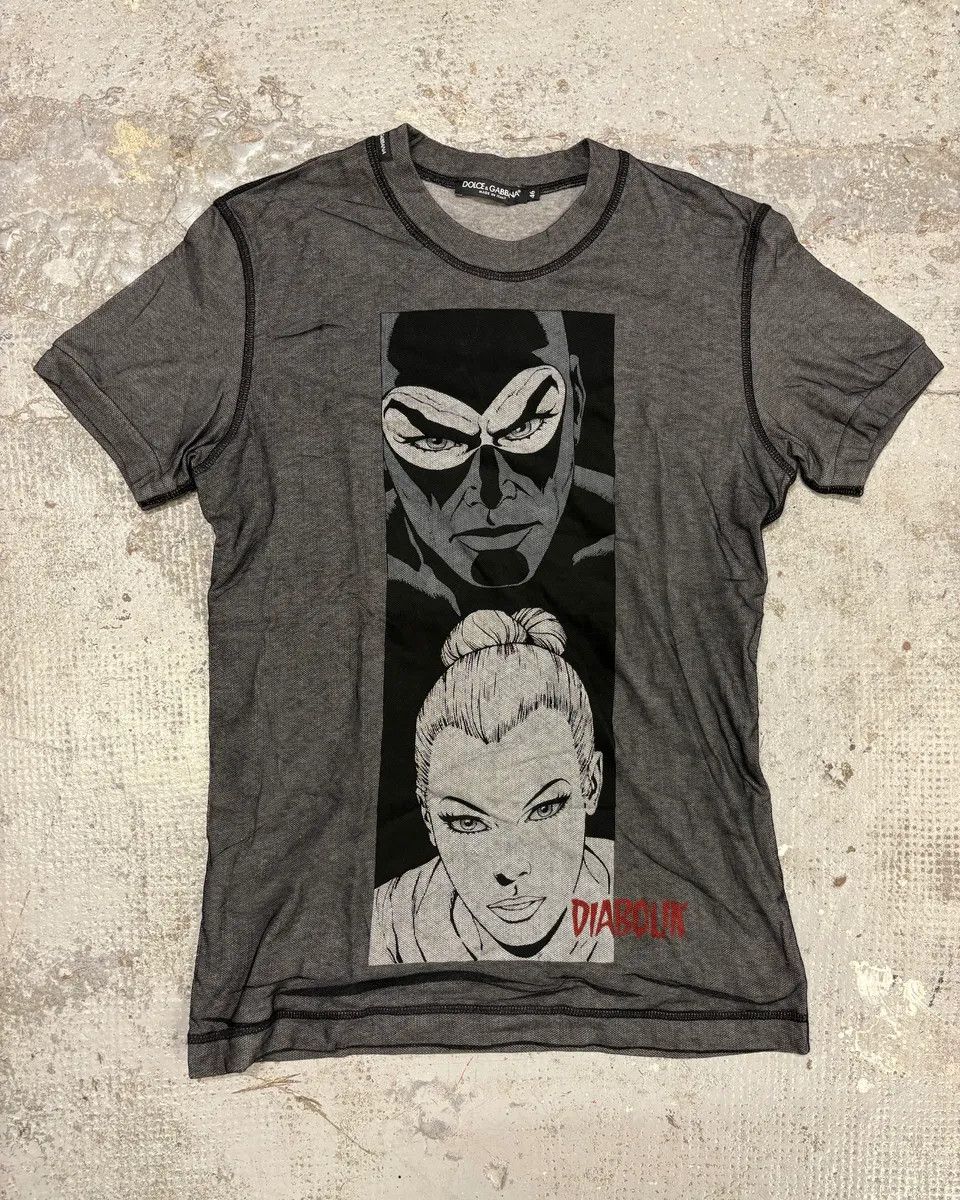 Gabbana 2000s Dolce Gabbana Diabouk Grey T Shirt