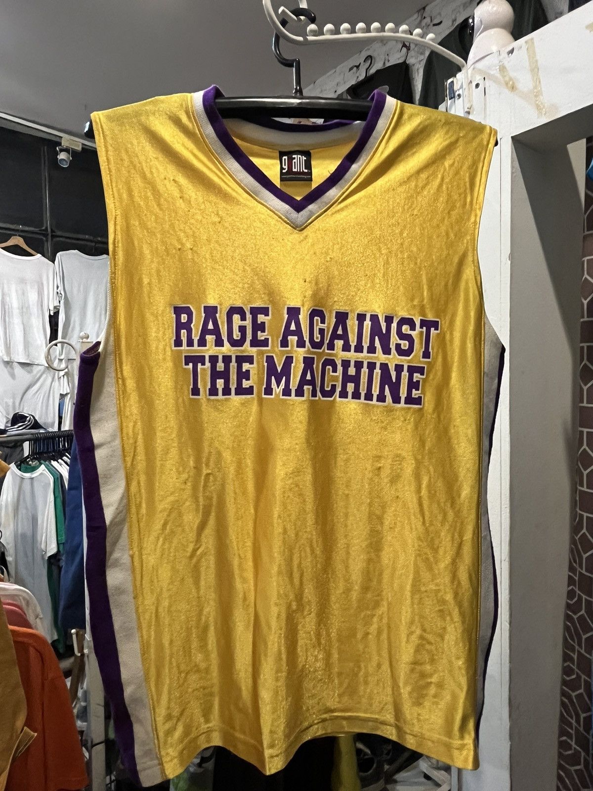 Vintage Rage Against The Machine 00s Basketball Shirt Sz L Hoodie, Sweatshirt | FlexRushtees.com