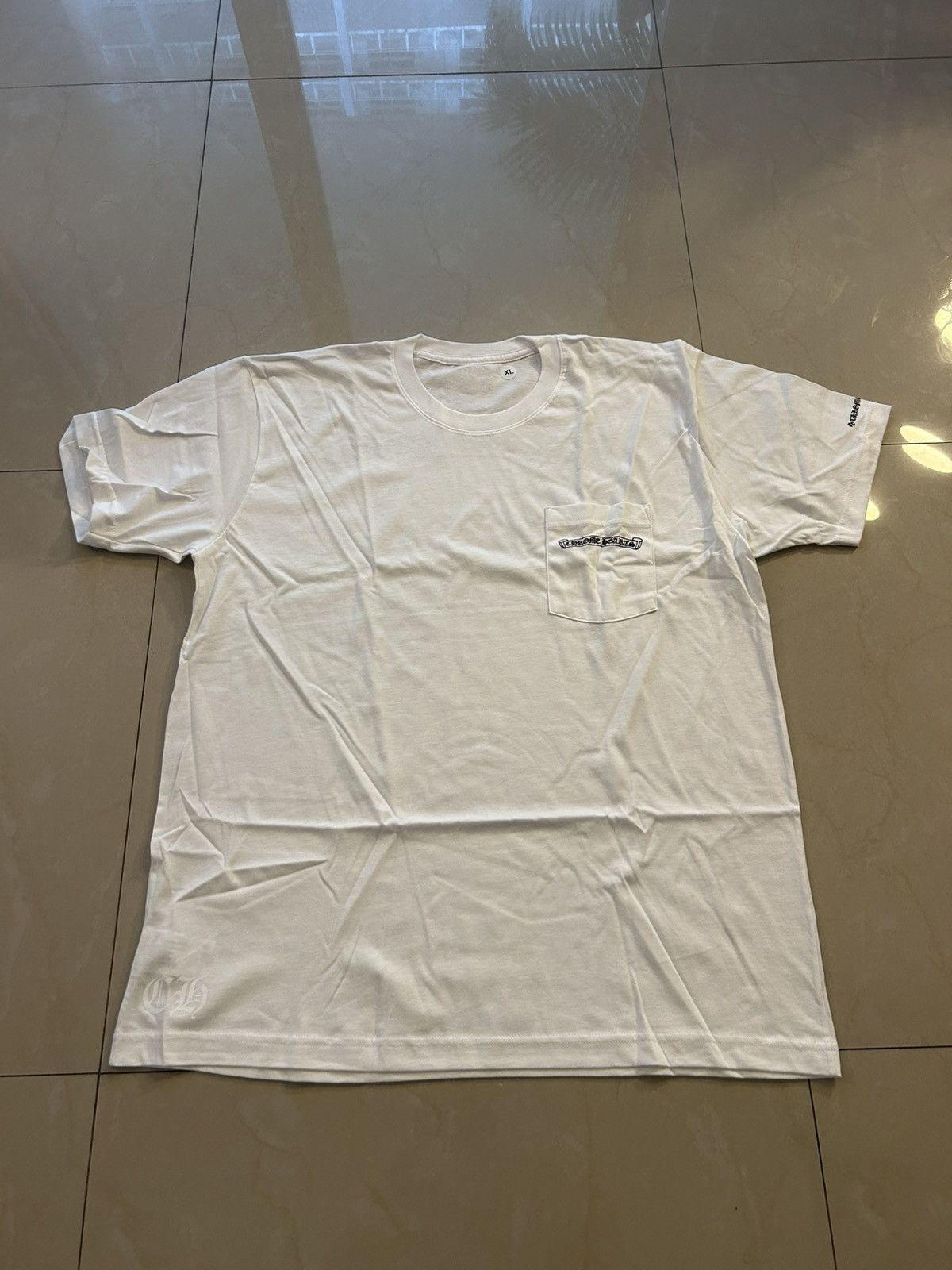 Hearts Chrome Hearts White Scroll Tee Hoodie, Sweatshirt | FlexRushtees.com