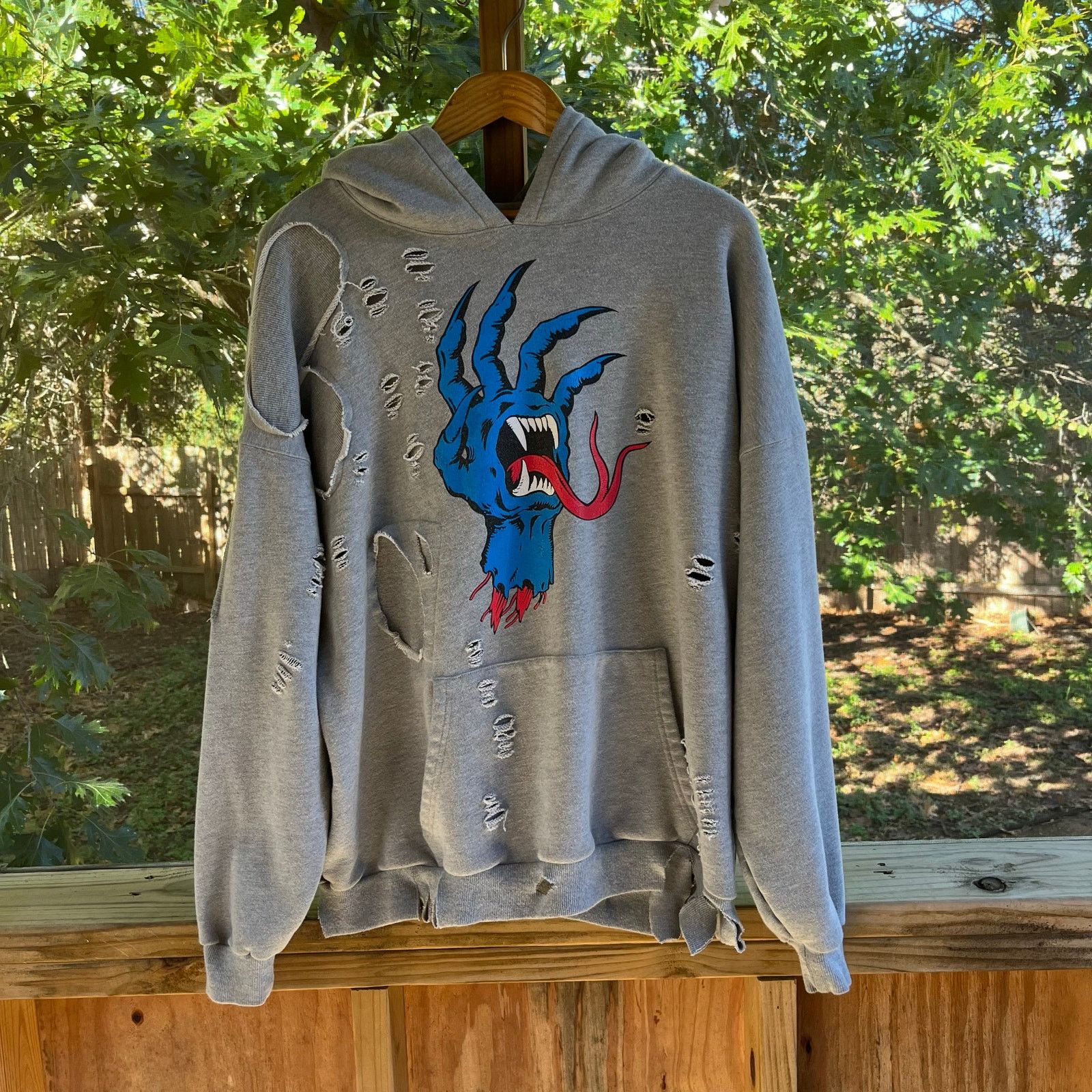 Ben Taverniti Unravel Project Ben Taverniti Unravel Project Graphic Hoodie Grey Size S T-Shirts, Sweatshirt