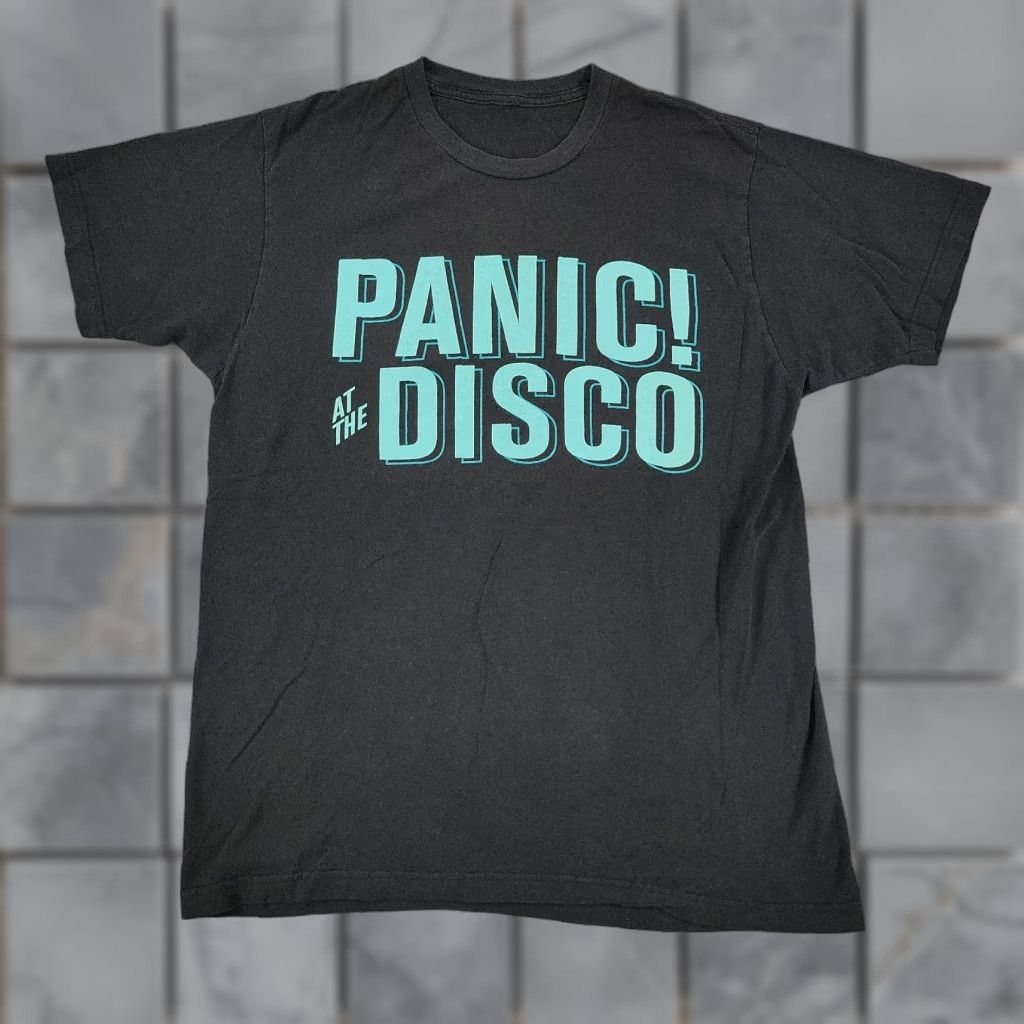 Vintage Panic At The Disco Shirt Men Medium Black Graphic Tee Crew Neck Short Sleeve Hoodie, Sweatshirt | FlexRushtees.com
