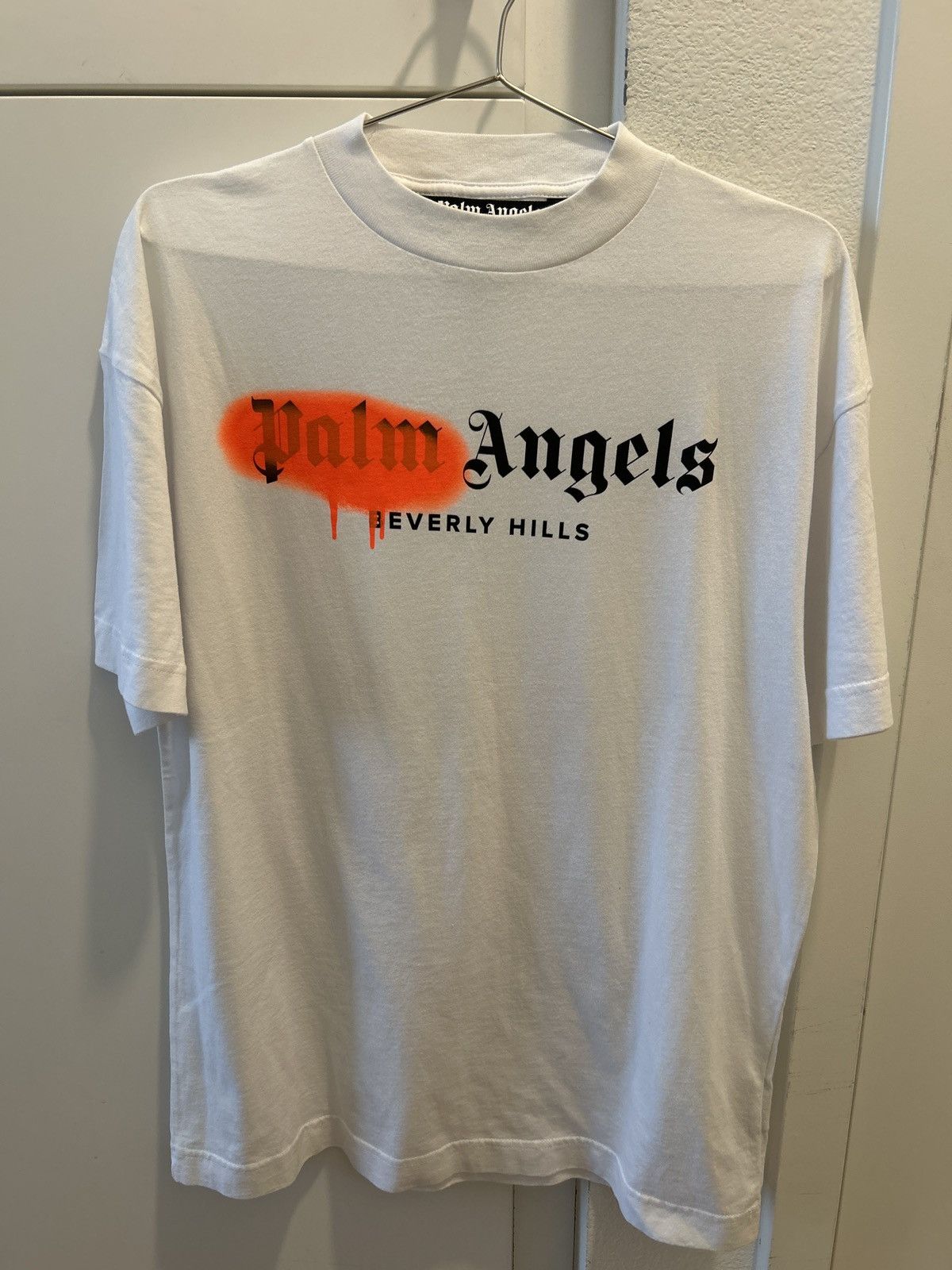 Angels Palm Angels Beverly Hills Orange Spray T Shirt Hoodie, Sweatshirt | FlexRushtees.com