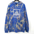 Adidas Custom Painted Bleached Hoodie Distressed Box Logo L