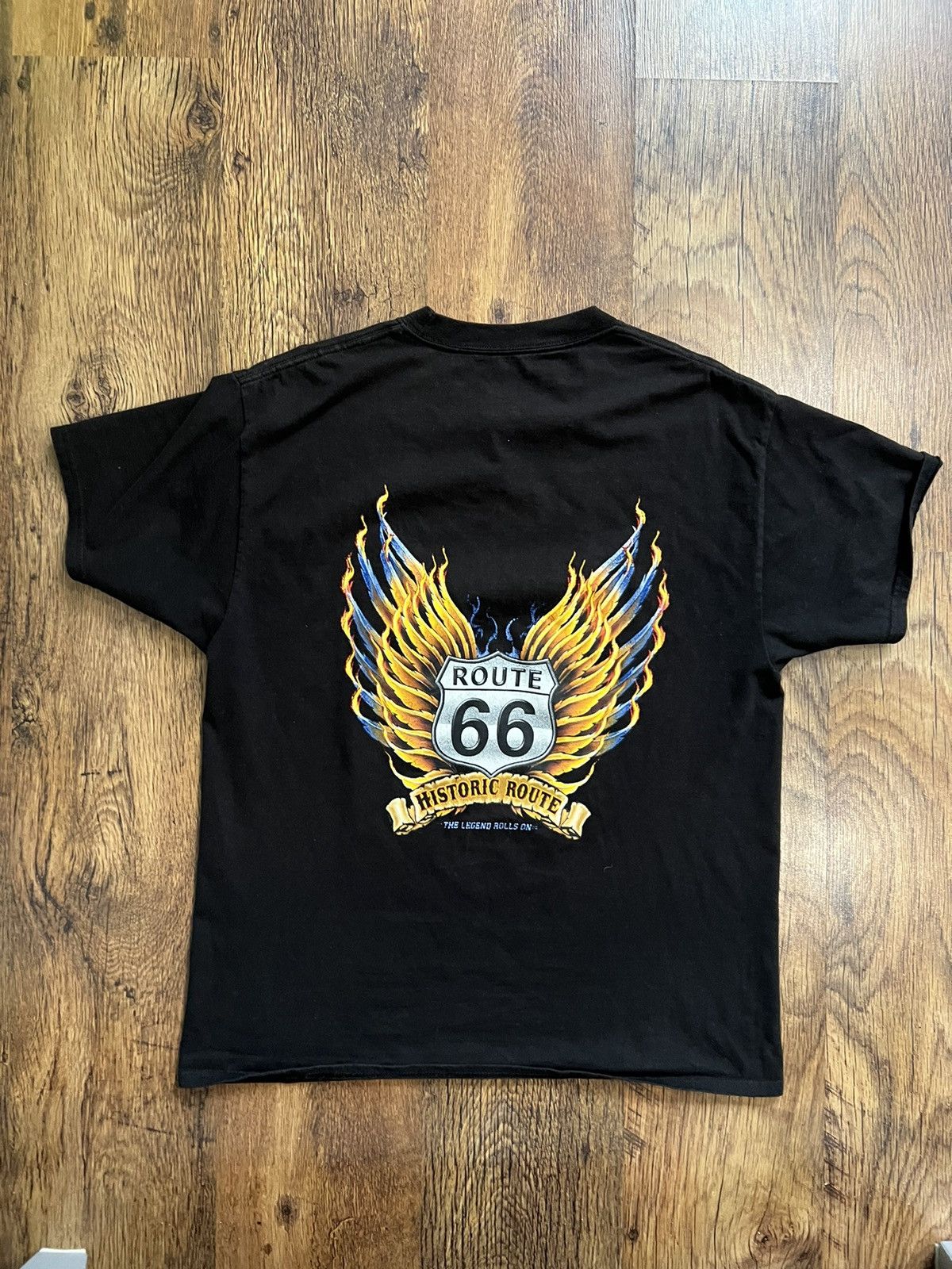 Vintage Route 66 T Shirt Vintage Hanes Tee Harley Davison Y2k Retro