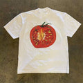 Japanese Brand White Casual Retro Tomato Print Cotton T Shirt Hoodie, Sweatshirt | FlexRushtees.com