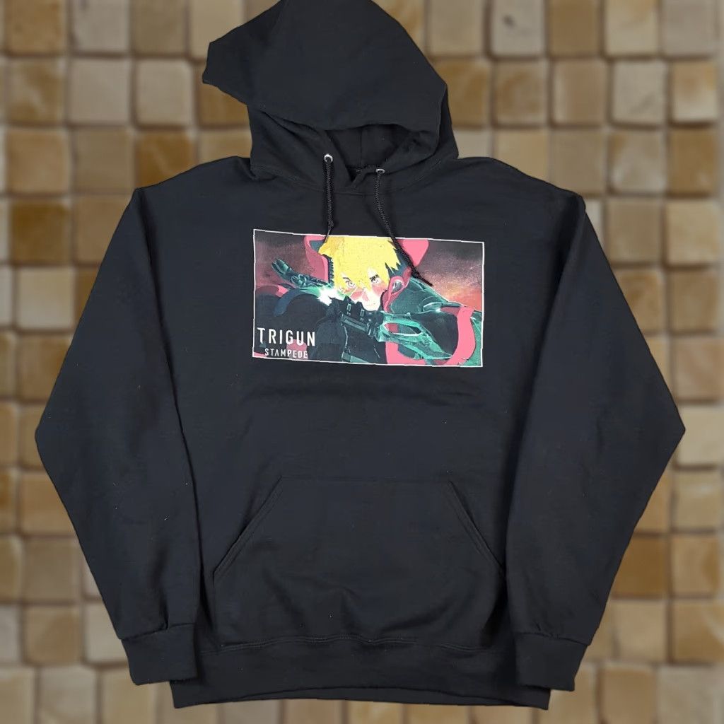 Vintage Trigun Sweatshirt L Black 90s Anime Vash The Stampede Pullover Crewneck Mens College