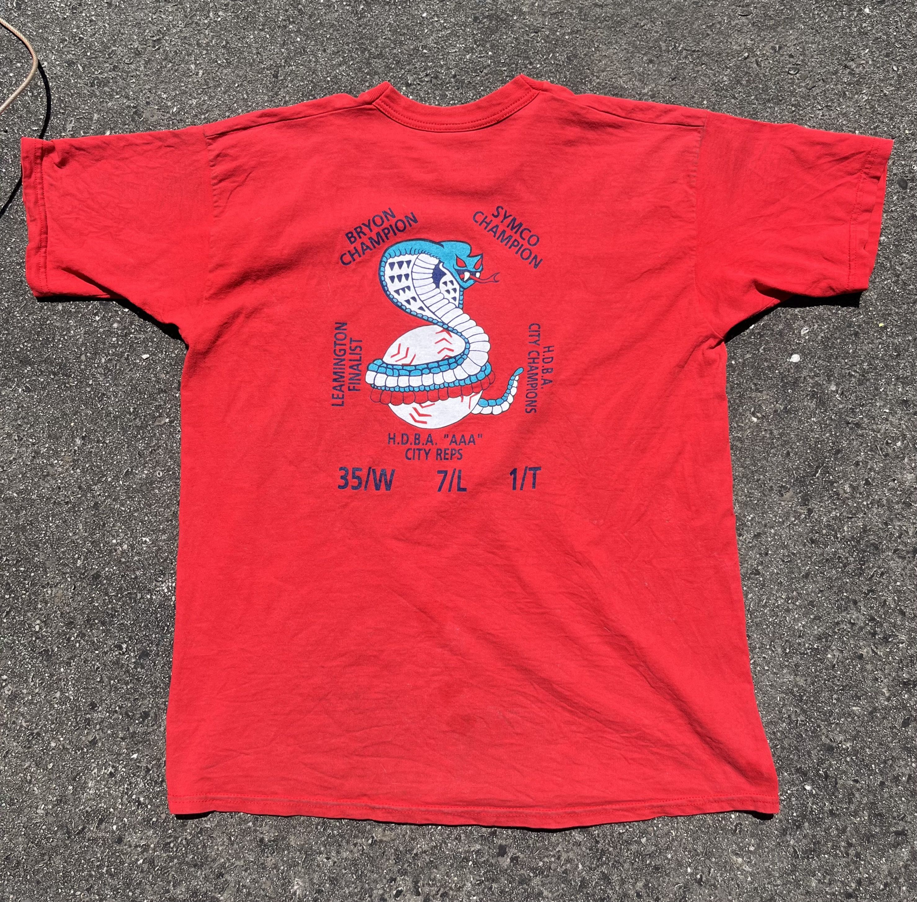 Fruit Of The Loom Vintage 90s Local Baseball T Shirt King Cobra Hoodie, Sweatshirt | FlexRushtees.com