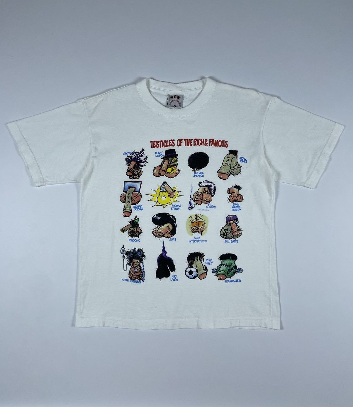 Vintage Funny Print T Shirt Testicles Of The Rich Famous Hoodie, Sweatshirt | FlexRushtees.com