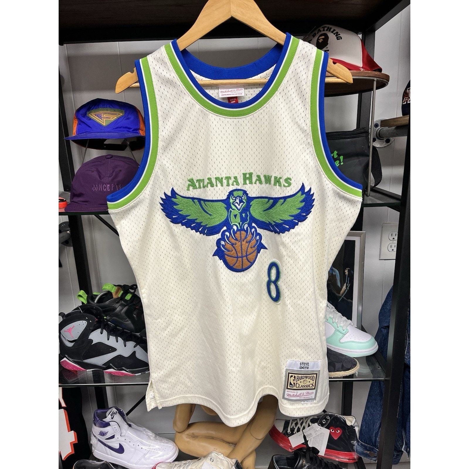 Ness Mitchell Ness Atlanta Hawks Steve Smith 8 Jersey L