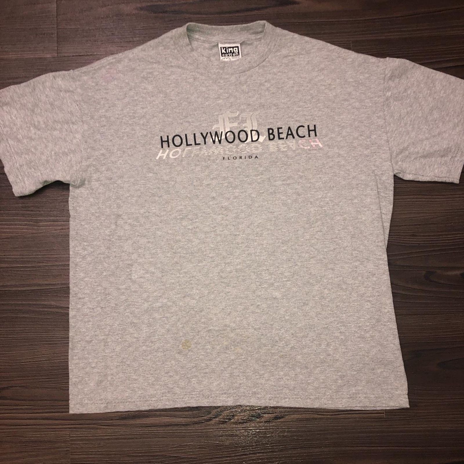 Other Women S Vintage Oversized Textured Grey Hollywood Beach Tee