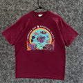 Vintage Hawaiian Graphic T Shirt Men Xl Purple Tropical Fish 90s Beach