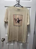 True Religion X Vintage True Religion Beige T Shirt Classic Logo Vintage Designer Hoodie, Sweatshirt | FlexRushtees.com