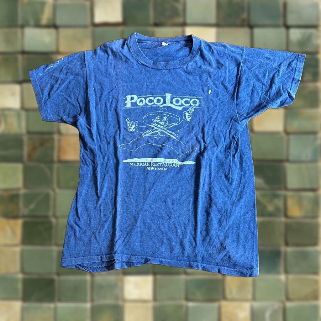 Vintage New Haven Connecticut 70s T Shirt Poco Loco Xs Blue Men Xsmall Shirt