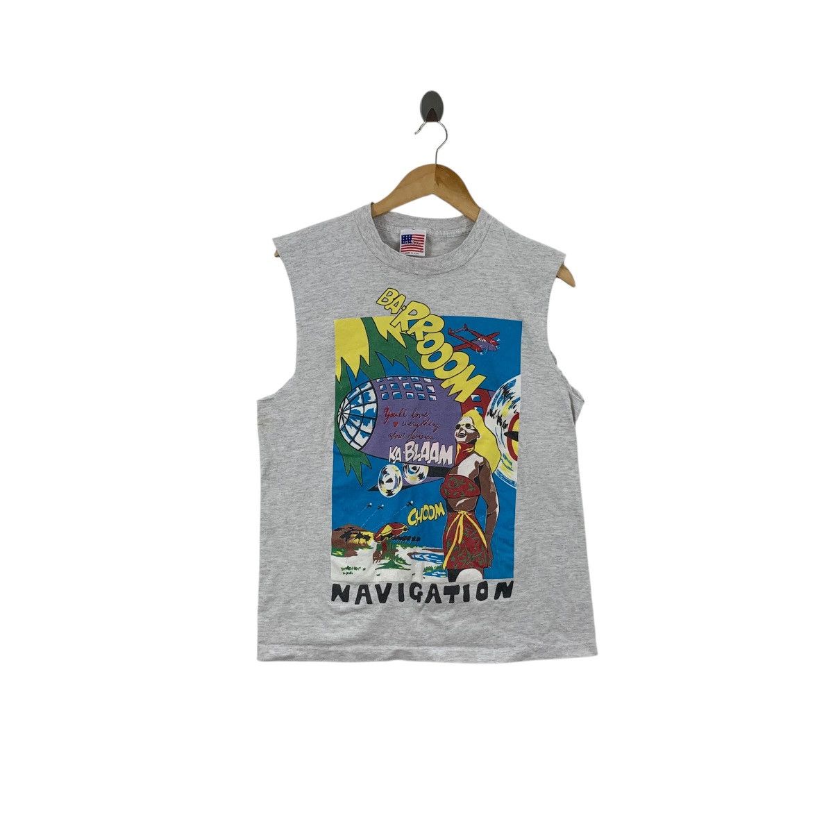 Vintage 90 Roy Lichtenstein Ka Blaam Illustration Tank Top
