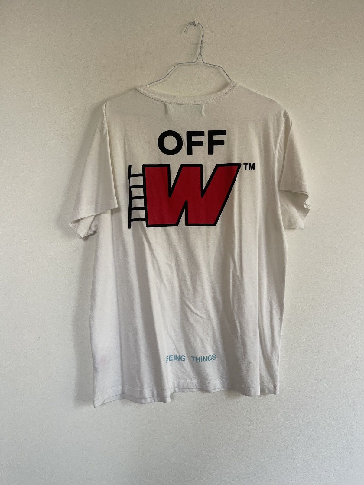 White Off White Ladder Tee Limited Hoodie, Sweatshirt | FlexRushtees.com