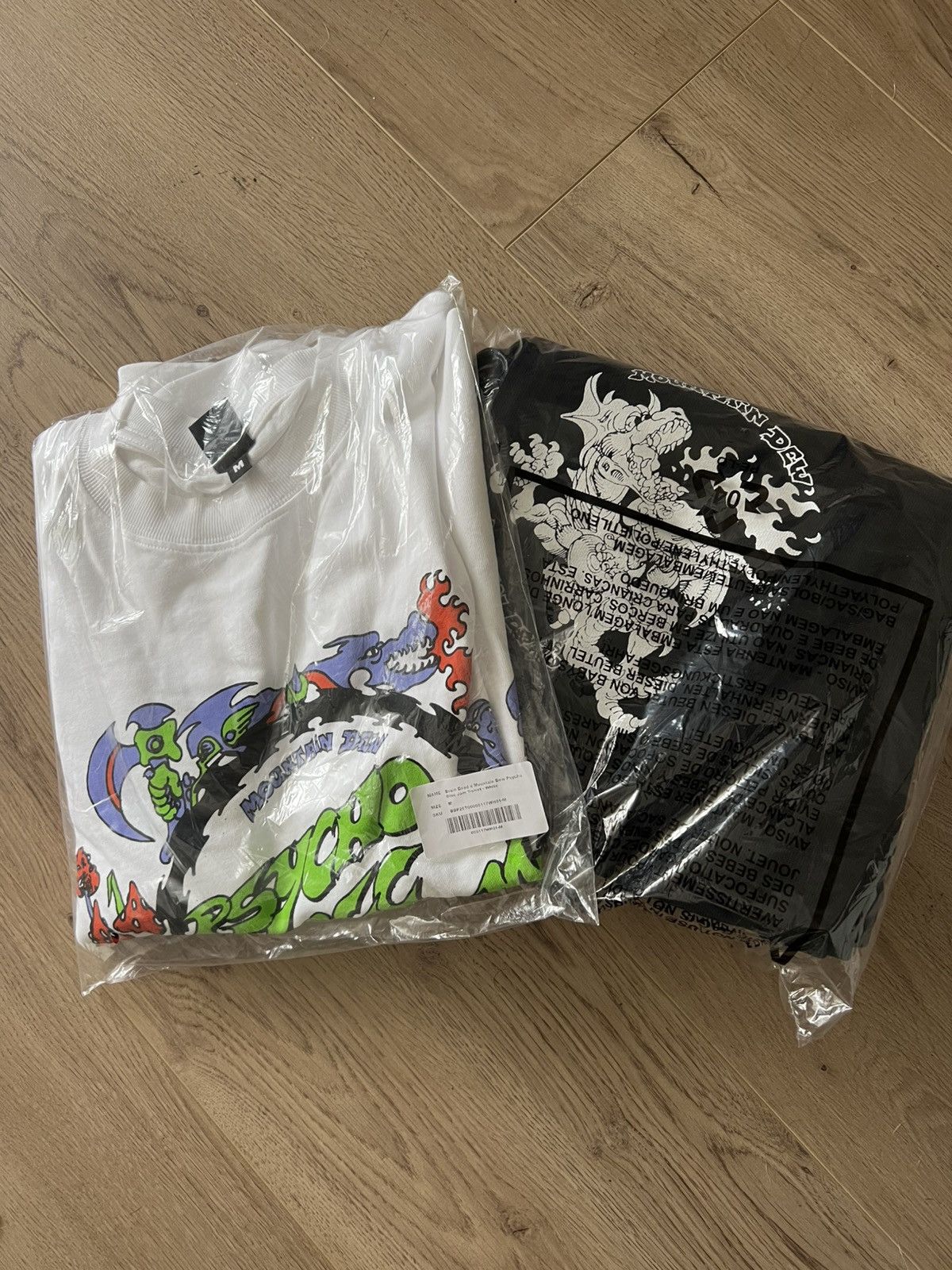 Dead New Brain Dead Mountain Dew Tee Short Lot Black White