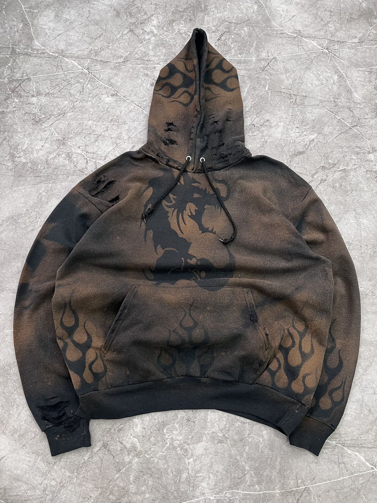 Kapital X Vintage Vintage Aphex Twin Style Sun Faded Hoodie 1990s T-Shirts, Sweatshirt | FlexRushtees.com