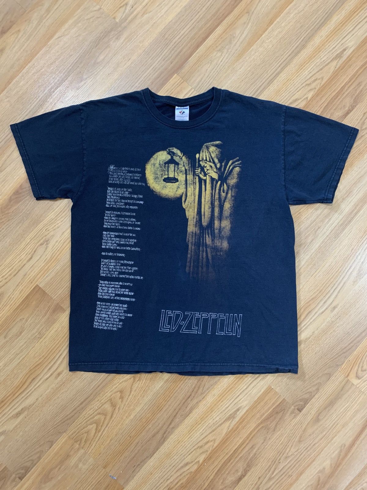 Jerzees Y2k Led Zeppelin Stairway To Heaven Graphic Tshirt Grunge Hoodie, Sweatshirt | FlexRushtees.com