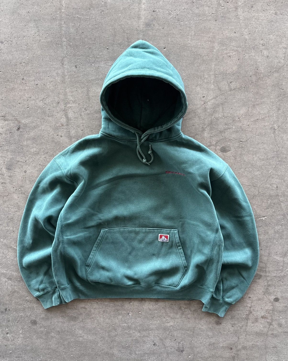 Davis 2000s Ben Davis Faded Green Hoodie