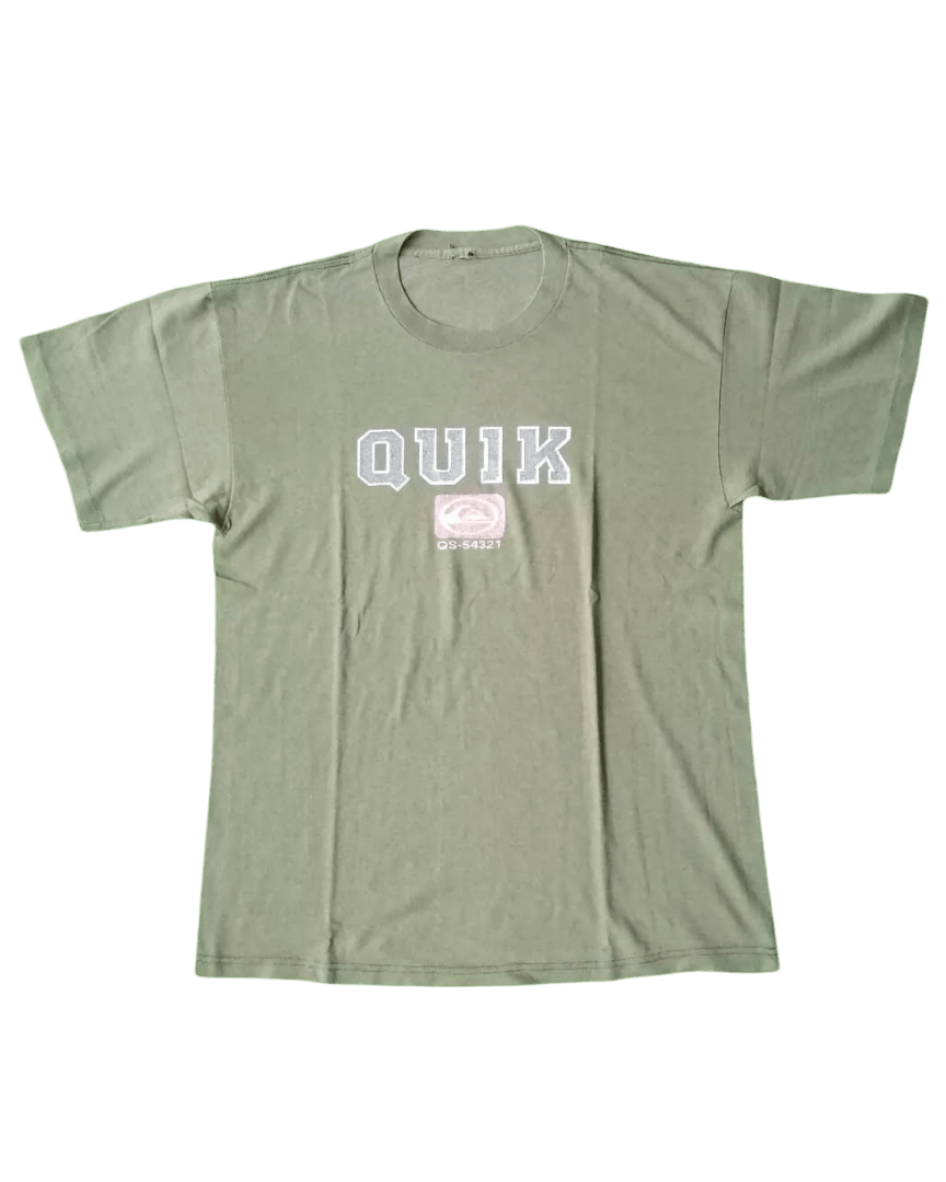 Vintage Quiksilver Faded Green Trashed Skate Surf Tees Hoodie, Sweatshirt | FlexRushtees.com