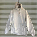 Vintage Lonely Ghost Hoodie Graphic Print Heavy Weight Knit White L Men Pullover Hooded Sweatshirt R