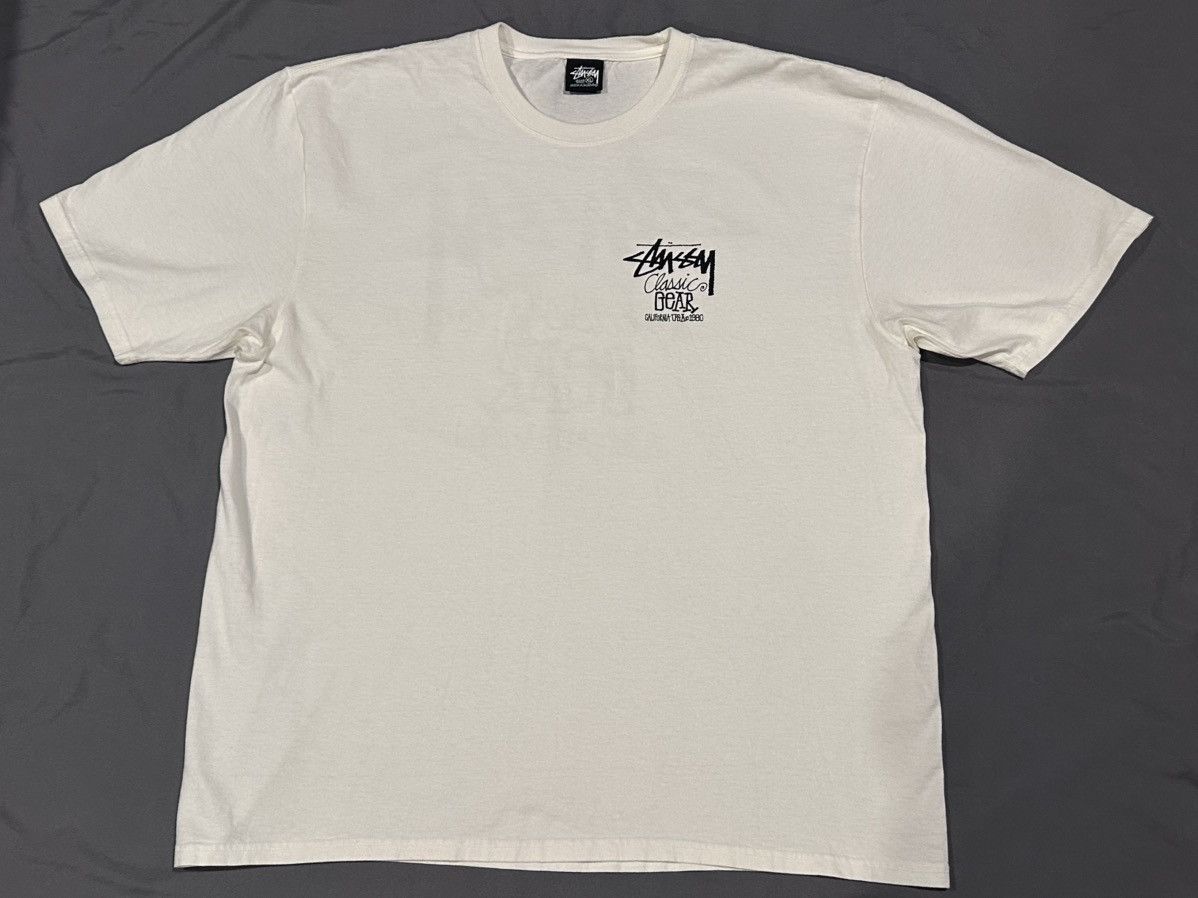 Stussy Xl Classic Gear Pigment Dyed Tee Natural Hoodie, Sweatshirt | FlexRushtees.com
