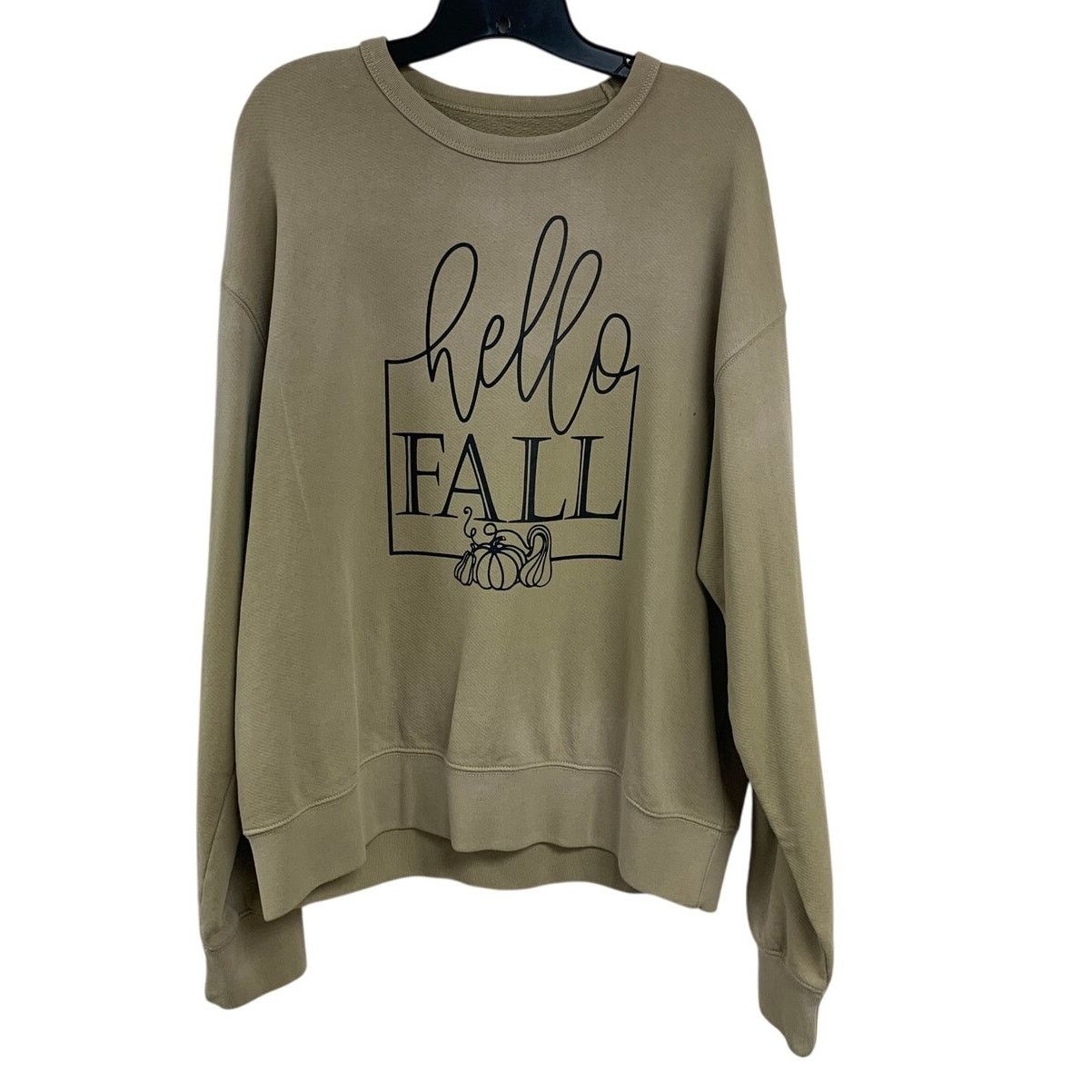 American Eagle Outfitters New Mens Medium Brown Hello Fall Long Sleeve Aeo Sweatshirt