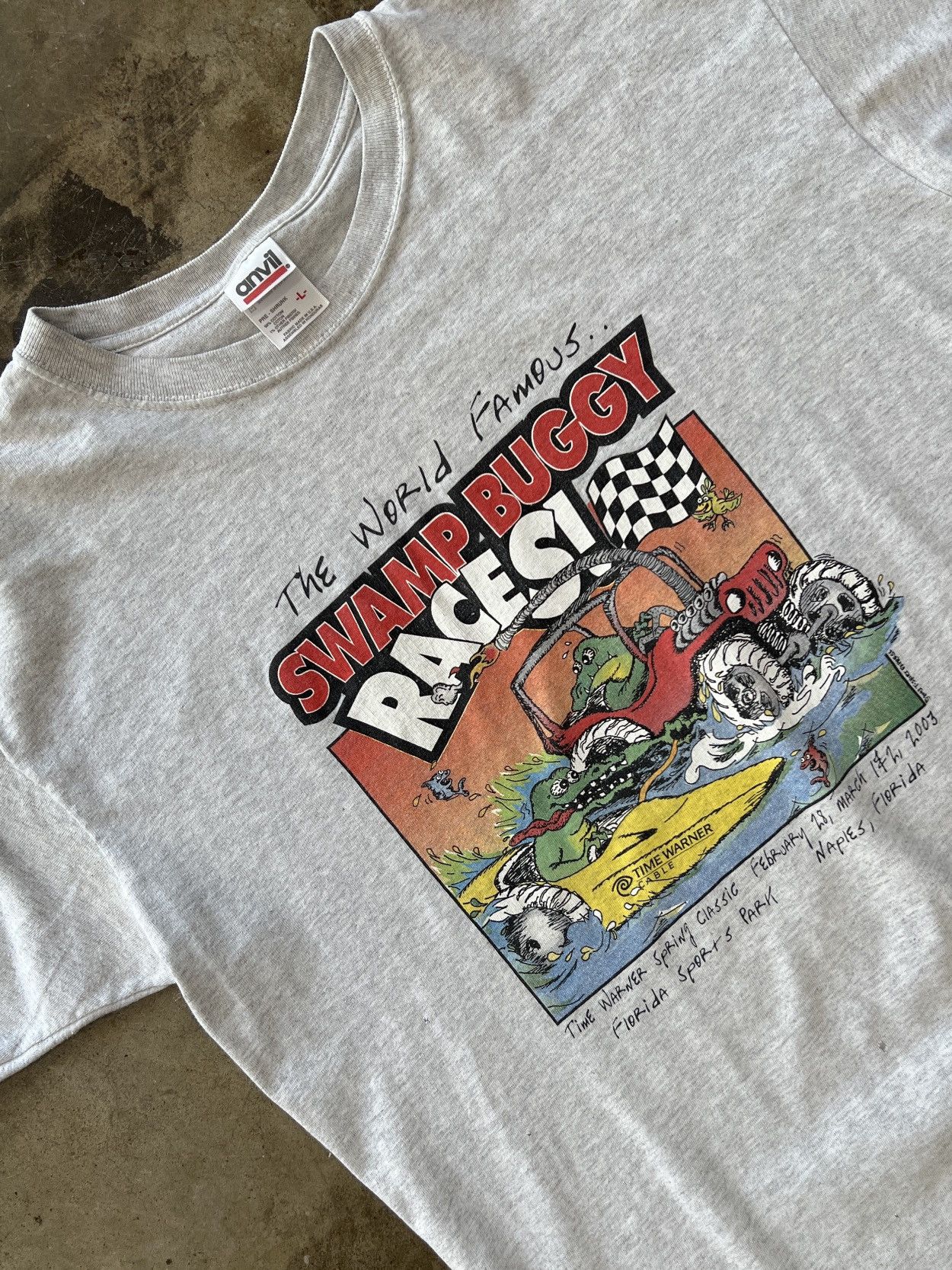 Vintage 2003 Swamp Buggy Races Racing Tee Large Hoodie, Sweatshirt | FlexRushtees.com