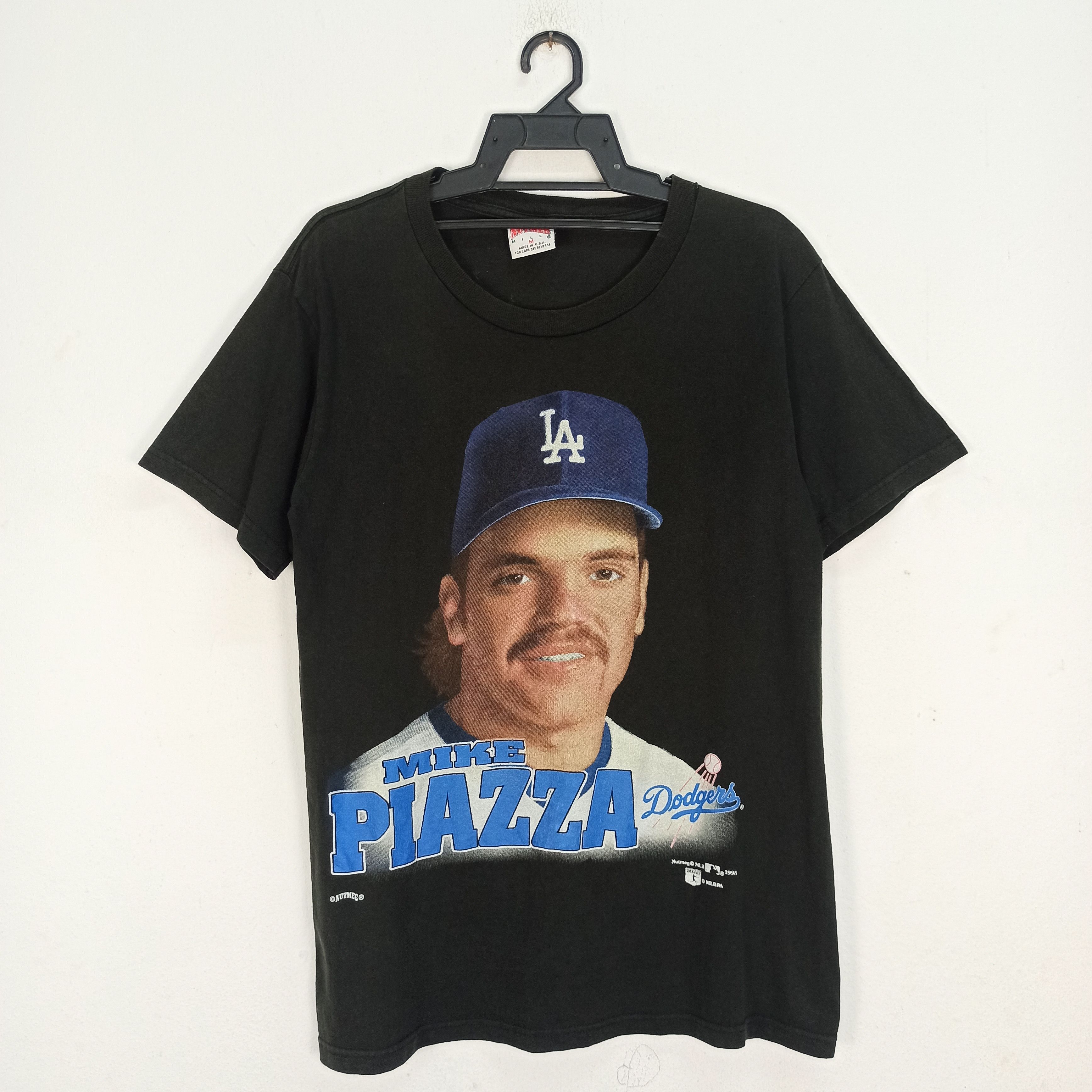 Mlb Vintage 1995 Nutmeg La Dodgers Mike Piazza Sun Faded Tees Hoodie, Sweatshirt | FlexRushtees.com