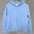 Vintage The Children S Place Full Zip Hoodie Girls Xl 14 Blue Crystal Heart Lightweight Acti