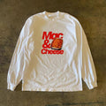 Vintage White Retro Food Print Loose Long Sleeve Tee