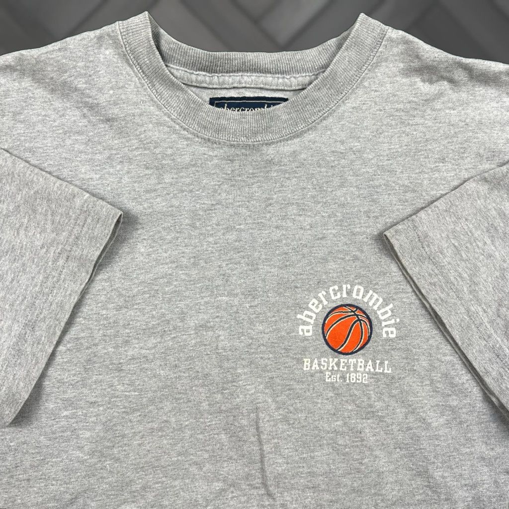 Vintage Abercrombie Basketball T Shirt Mens Xl Gray Shirt Womens