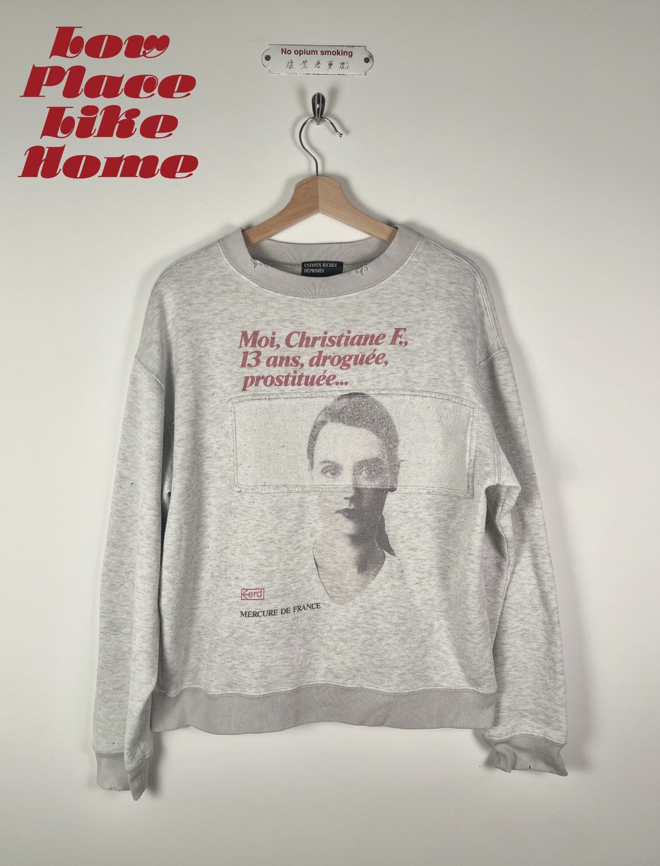 Enfants Riches Deprimes Og Grail Fall Winter 2018 Christiane F Crewneck Erd Medium T-Shirts, Hoodie, Sweatshirt