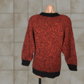 Vintage Contempo Casuals Sweater Shirt 70s 80s Red Glam Rock Casual M Womens