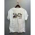 Hanes Vintage Hawaii Shirt Maui Turtle Ocean White Tee Large 90s