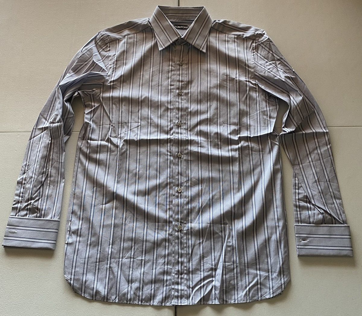 Ford Tom Ford Bluish Grey French Cuff Shirt 16 5 42e New Hoodie, Sweatshirt | FlexRushtees.com