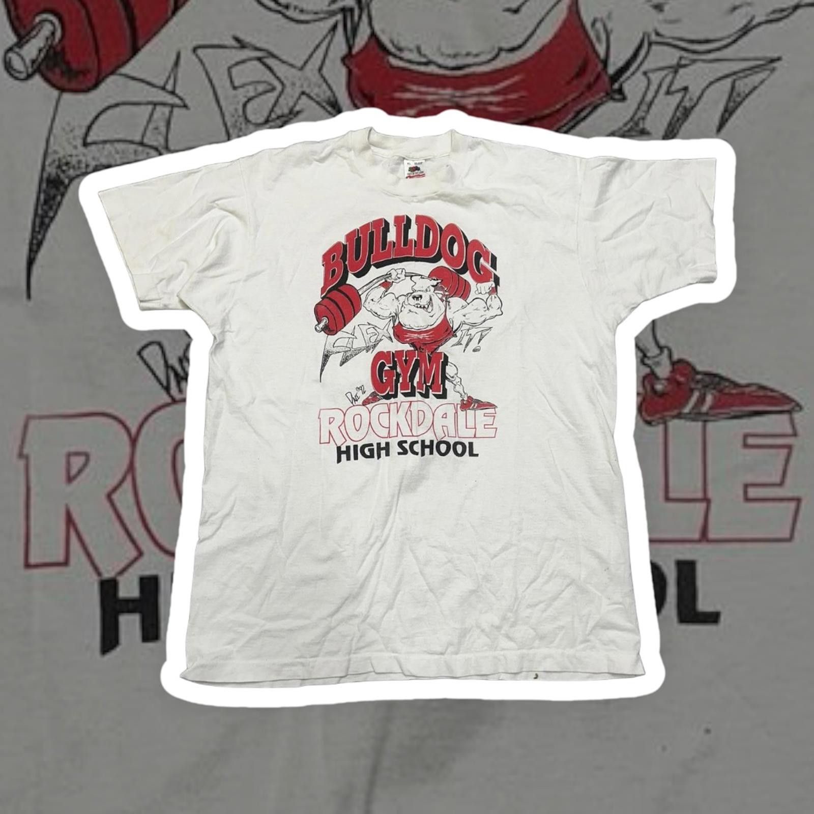 Fruit Of The Loom Vintage Bulldog Gym Rockdale High School T Shirt Hoodie, Sweatshirt | FlexRushtees.com