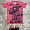 Vintage Sure Magic Mushrooms By Moon Flower Overprinted Tee 521