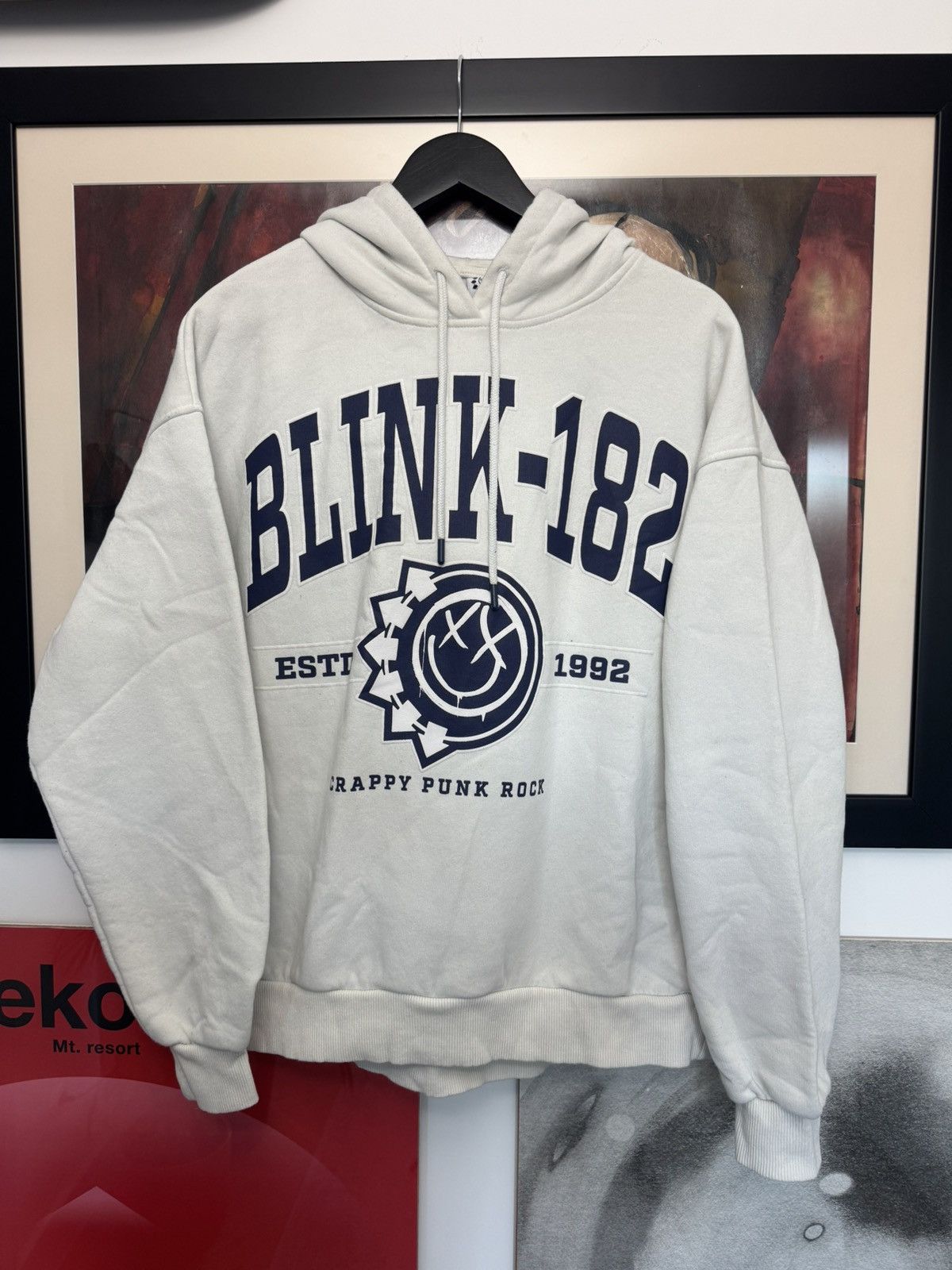 Band Tees Vintage Blink 182 Rock Punk Big Logo Hoodie College Rare Sweatshirt | FlexRushtees.com