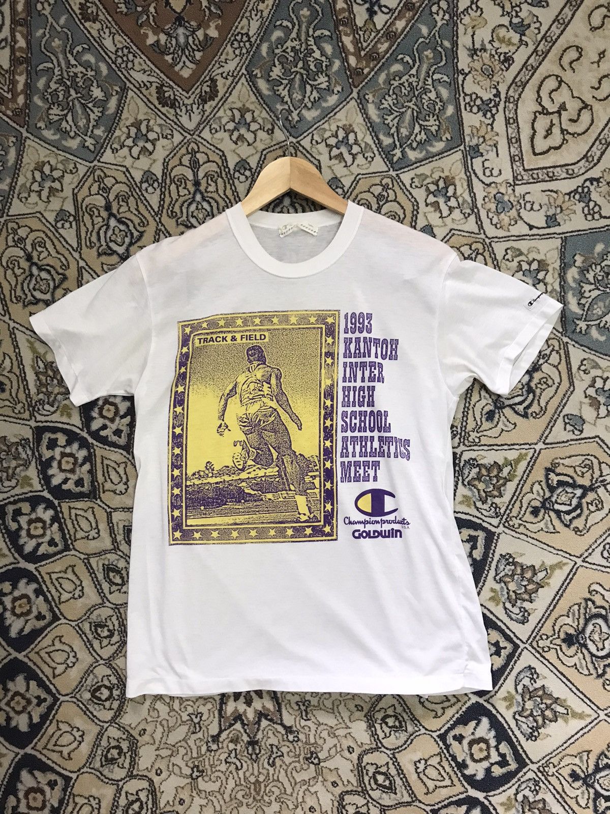 Vintage 90s Champion Kantoh Inter High School T Shirt Hoodie, Sweatshirt | FlexRushtees.com