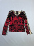 Designer Custo Barcelona Colorful Two Sided Asymmetric Long Sleeve