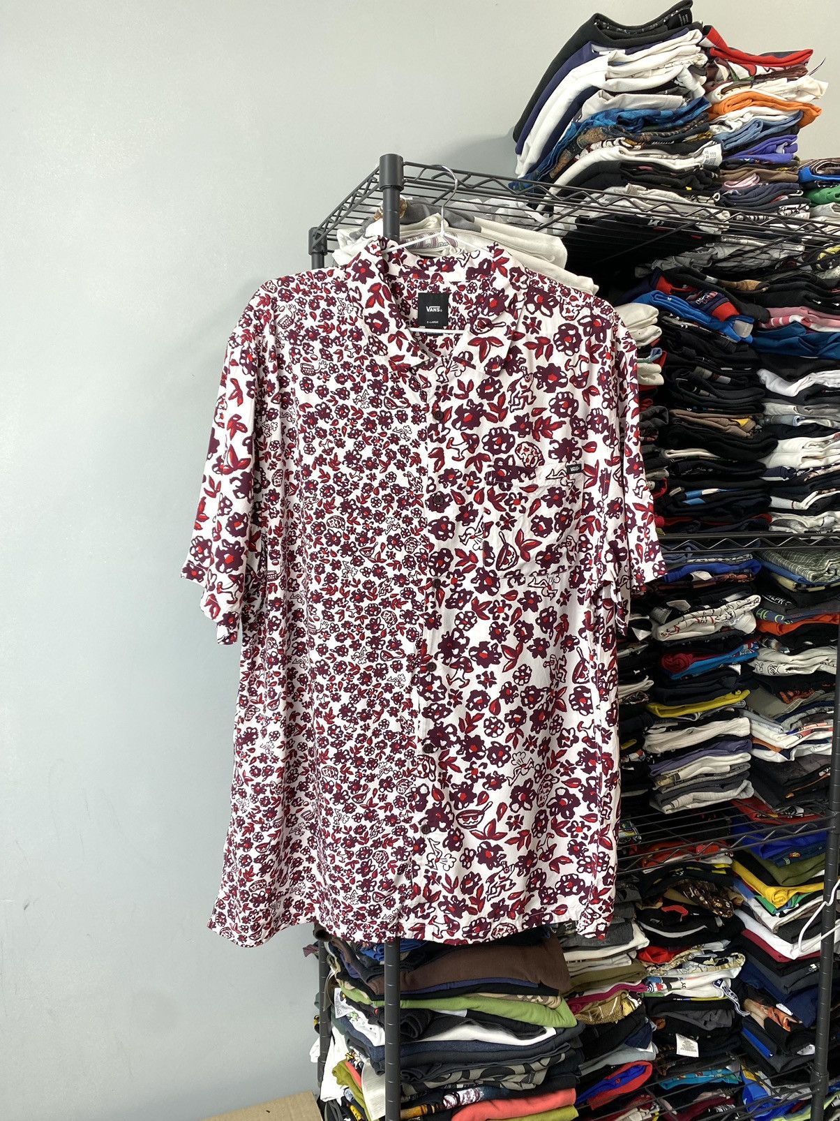 Vans Abstract Art Viscose Shirt Lsd Weed Psychedelic
