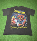 Band Tees Vintage Judas Priest Defenders Of The Faith L Band T Shirt Hoodie, Sweatshirt | FlexRushtees.com
