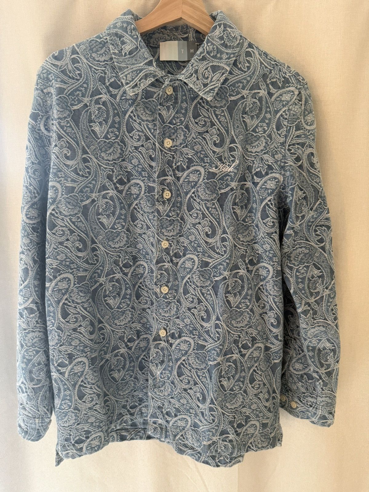 Kith Japanese Indigo Paisley Caldwell Shirt Hoodie, Sweatshirt | FlexRushtees.com
