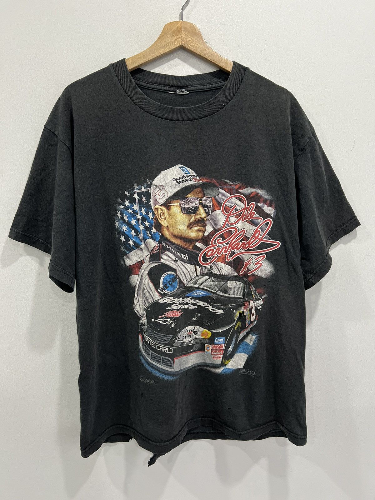 Vintage Dale Earnhardt Racing Tee Shirt Thrashed Hoodie, Sweatshirt | FlexRushtees.com
