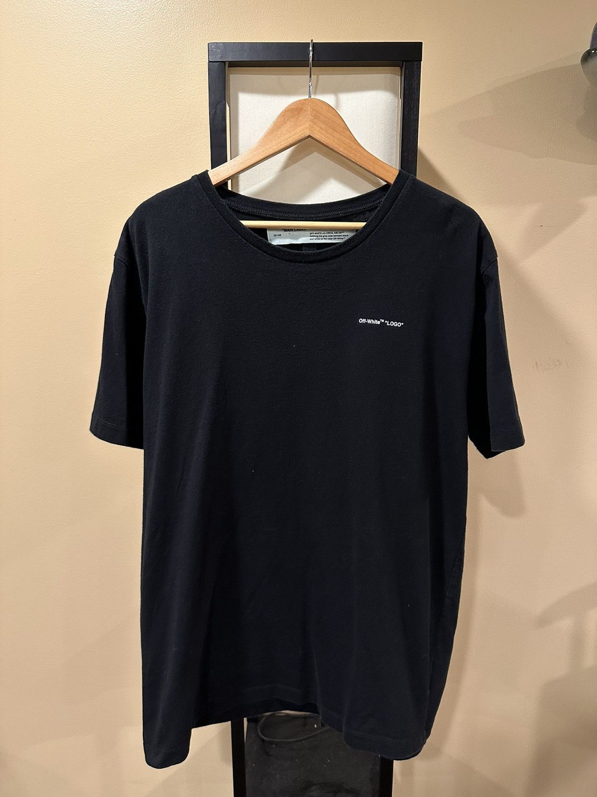 White Off White Virgil Abloh Script Logo Black T Shirt Hoodie, Sweatshirt | FlexRushtees.com