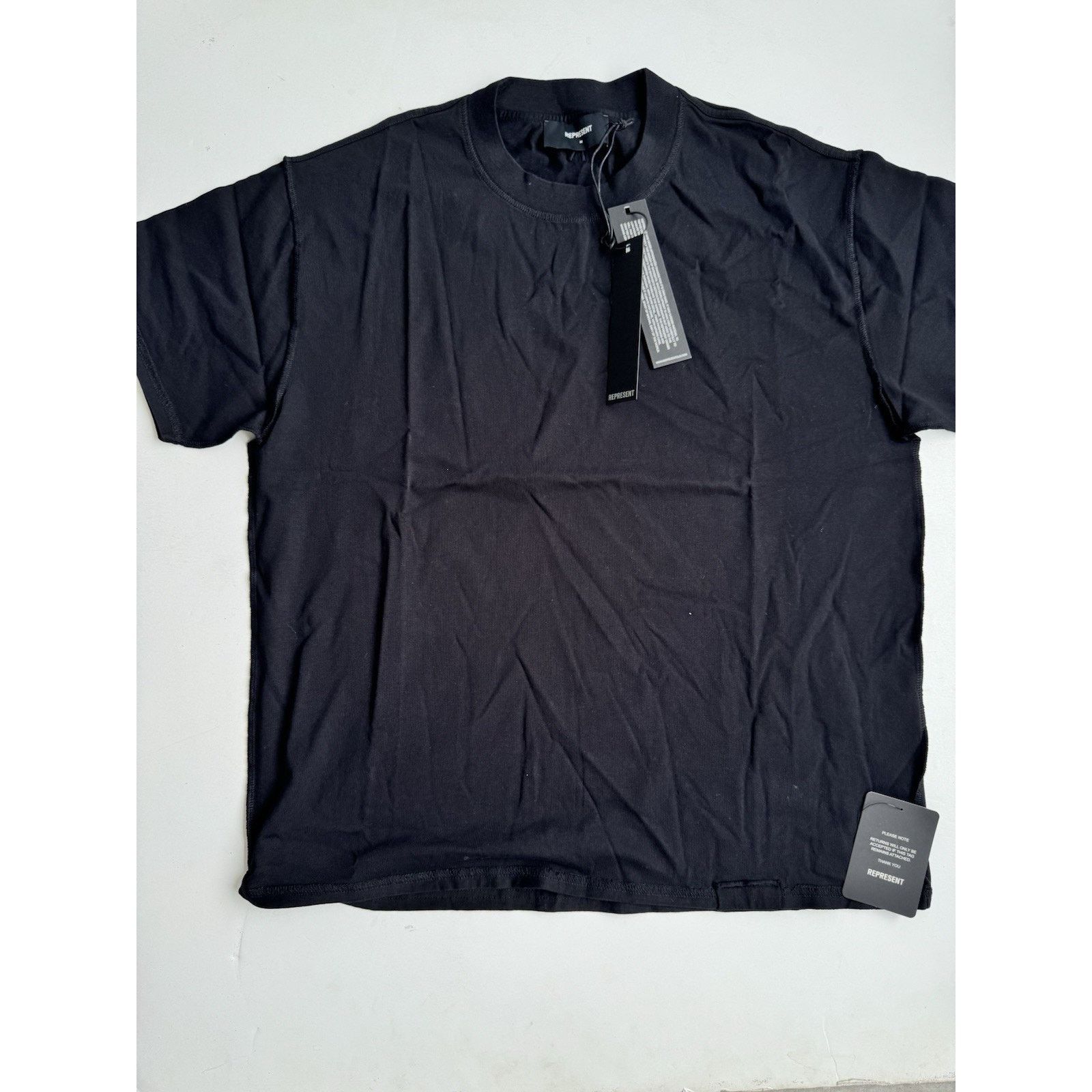 Clo Represent Black Initial Oversized Tee Hoodie, Sweatshirt | FlexRushtees.com