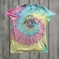 Vintage Ac Dc High Voltage Shirt Mens M Tie Dye Rock Graphic 70s Style Band Tee